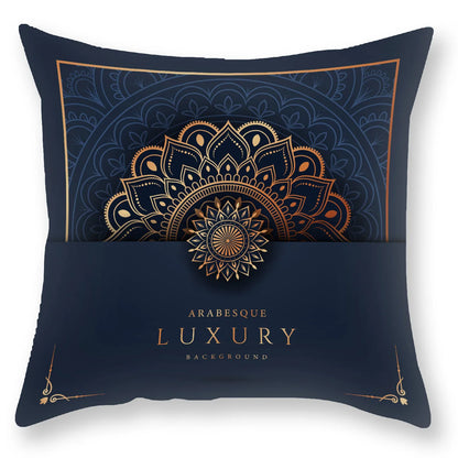 DecorBites™ Black Gold Mandala Luxury Printed Pillowcase §