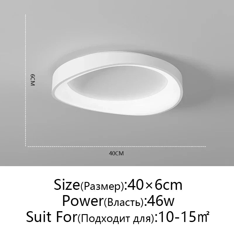 DecorBites™ LED Round Ceiling Lamp with Remote Control Dimming for Modern Indoor Lighting