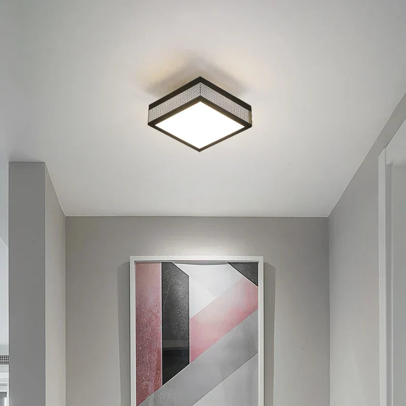 DecorBites™ Black White LED Ceiling Lights Modern Minimalist Bedroom Study Lighting Fixtures