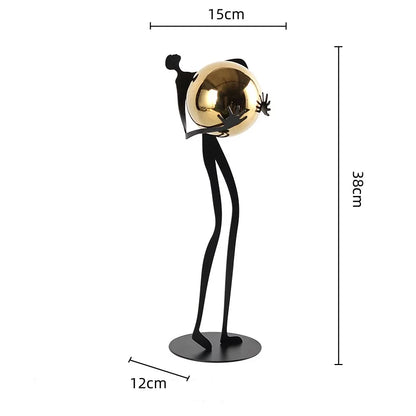 DecorBites™ Gold Figure Sculpture Metal Ornament Home Decor Figurine
