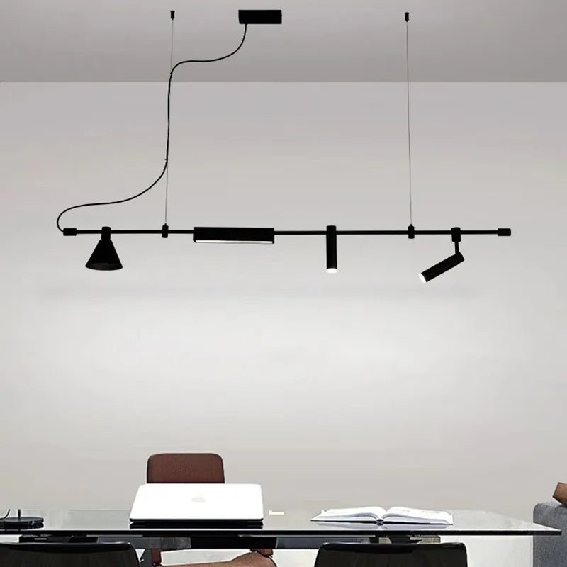 DecorBites™ Black Nordic Designer Chandelier for Dining Room & Kitchen, Minimalist Home Decor Lighting