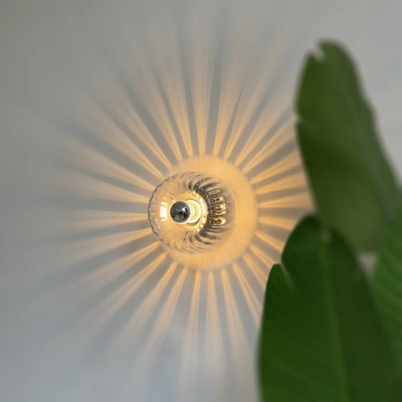 DecorBites™ Bauhaus Glass E14 Wall Lamp for Living Room, Hallway, Stair Ceiling