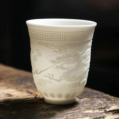 DecorBites™ Bone China Tea Cup Set | Cute Goat Fat Jade Ceramic Teacups & Mugs