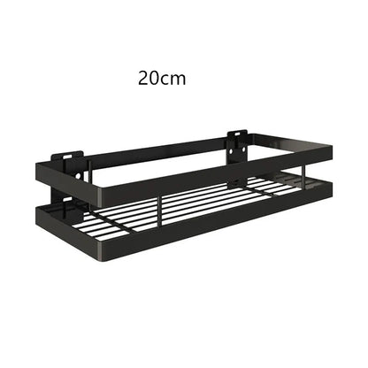 DecorBites™ Black SUS 304 Bathroom Shelf Shower Storage Basket Holder for Shampoo & Bath Essentials