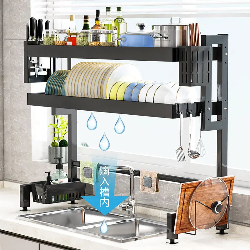 ™ Kitchen Sink Dish Drying Rack Cutlery Organizer Shelf Counter Storage