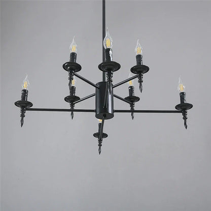 DecorBites™ Iron Art LED Candle Chandelier Pendant Light for Living Room & Kitchen