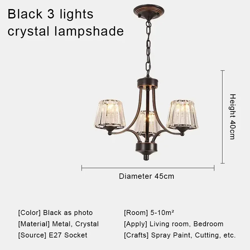 DecorBites™ Crystal Chandelier Ceiling Lights for Modern Living Spaces