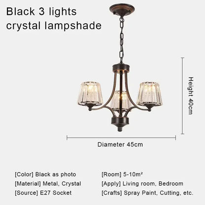 DecorBites™ Crystal Chandelier Ceiling Lights for Modern Living Spaces