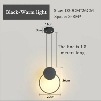 DecorBites™ Luxe Nordic Circle Lamp for Home Decor & Ambiance