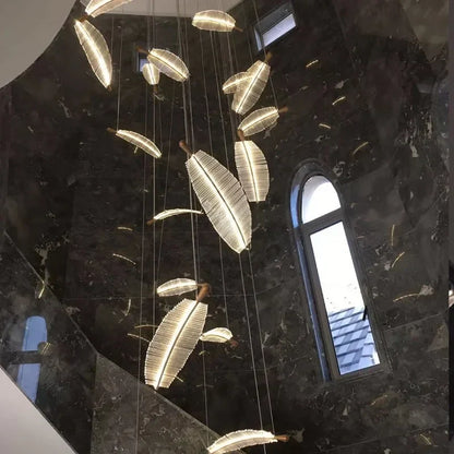 ™ Leaf-Shaped Dining Table Chandelier | Art Decor Room Lustres