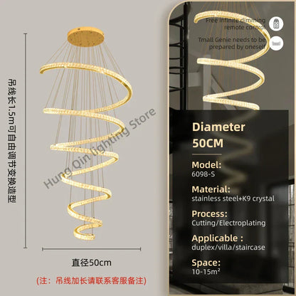 DecorBites™ Crystal Pendant Chandelier for Living & Dining Room Lighting