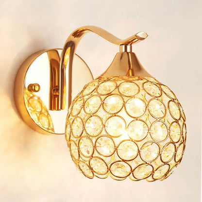 DecorBites™ Crystal Wall Sconce - Elegant Bedroom Wall Light for Home Lighting