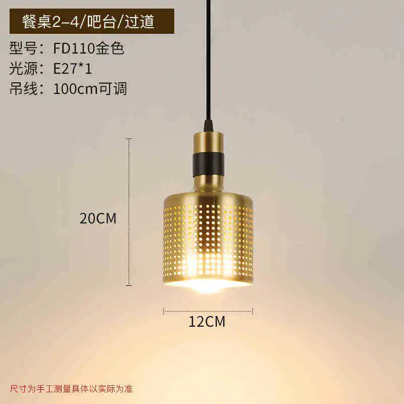DecorBites™ Gold Nordic Chandelier for Kitchen Bedroom Living Room Study Loft Aisle