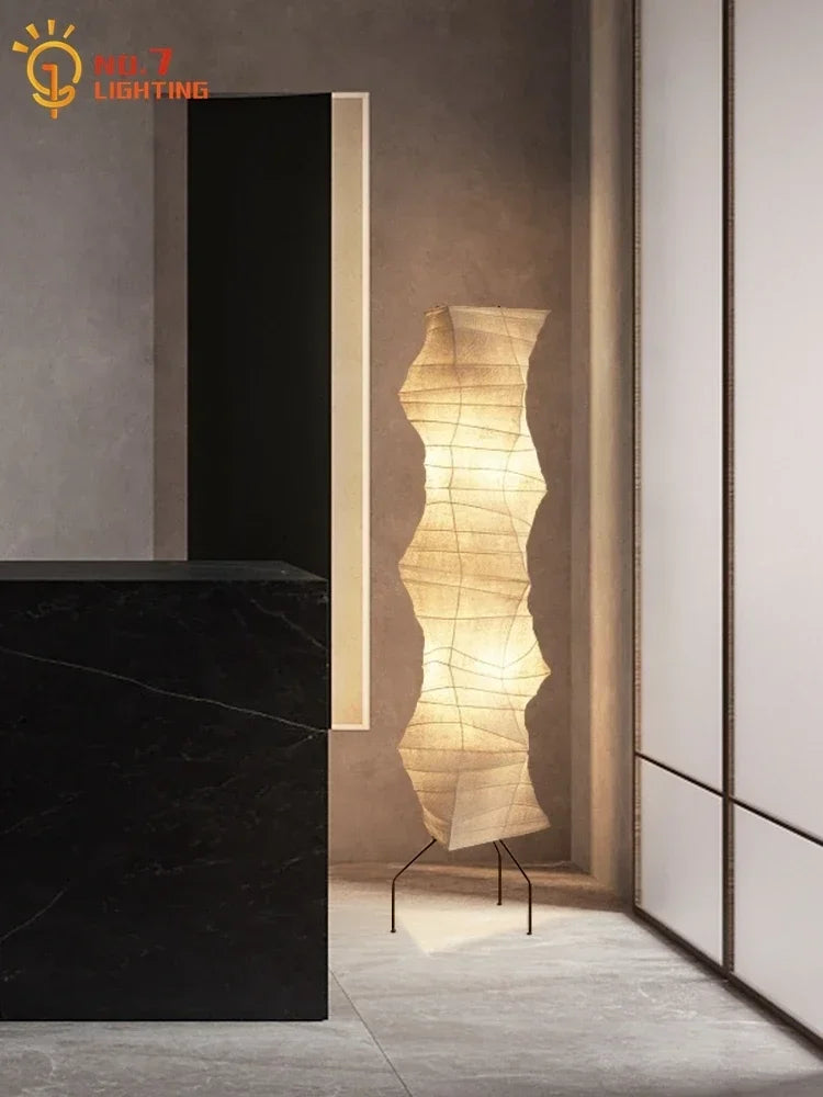 DecorBites™ Akari Japanese Rice Paper Floor Lamp LED E27 Chandelier for Bedroom Living Room