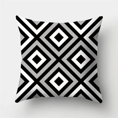 DecorBites™ Geometric Stripes Pillowcase 45x45cm Polyester Cushion Cover for Living Room