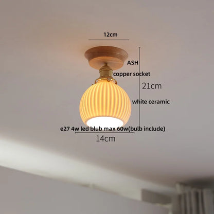 DecorBites™ Clear Glass LED Ceiling Light, Modern Nordic Bedroom Decor Ceiling Lamp