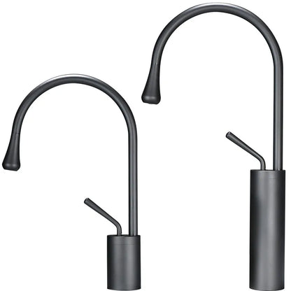DecorBites™ Brushed Gold Basin Faucet Hot Cold Black Sink Kitchen Swivel Water Crane