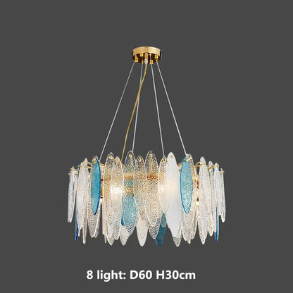 DecorBites™ Gold Metal Chain LED Pendant Lights for Modern Luxury Living Room