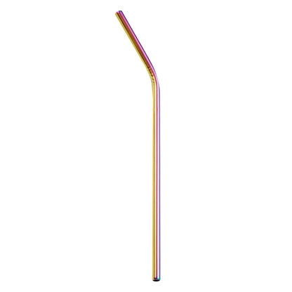 DecorBites™ 304 Stainless Steel Reusable Straws Set for Drinks - Eco-Friendly Metal Curved & Straight