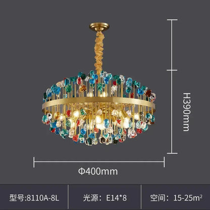DecorBites™ Crystal Chandelier LED Lighting Fixture for Dining Room & Kitchen Island