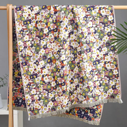 DecorBites™ Country Flowers Cotton Bath Towel