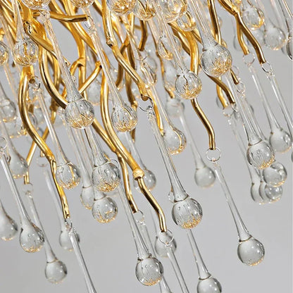 ™ Gold Crystal Ceiling Chandelier for Elegant Home Lighting
