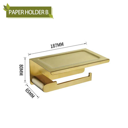DecorBites™ Bathroom Accessories Set: Towel Strip, Track, Holder, Rack, Hook, Dish, Toilet