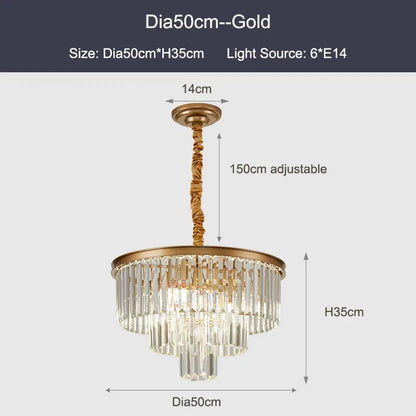 DecorBites™ Black Gold Crystal Ceiling Chandelier: Modern LED Pendant Light for Luxe Living Spaces