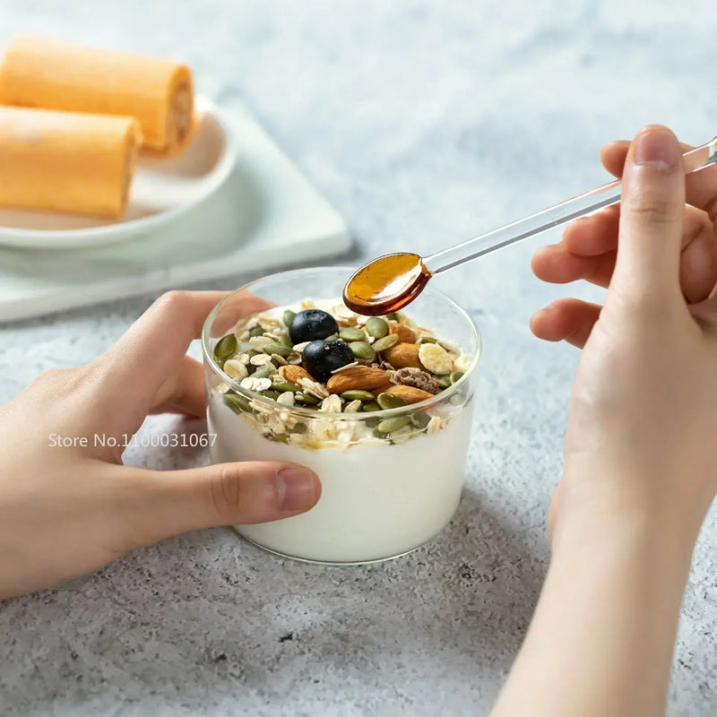 ™ Heat-resistant Glass Spoon Set for Coffee, Dessert & Seasoning Jar, Tea Spoon