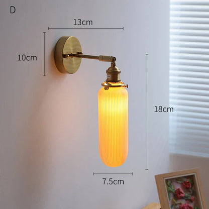 DecorBites™ Ceramic LED Wall Light with Knob Switch, Nordic Modern Design for Bedroom and Bathroom