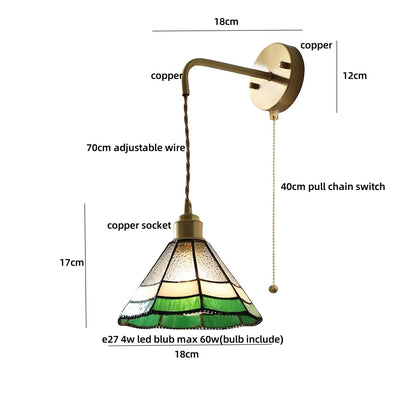 DecorBites™ Ceramic LED Wall Lights with Pull Chain Switch for Restaurant and Bedside