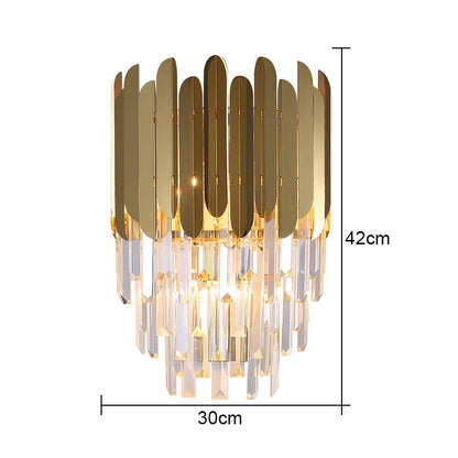 ™ Gold Crystal LED Wall Lamp for Elegant Home Lighting