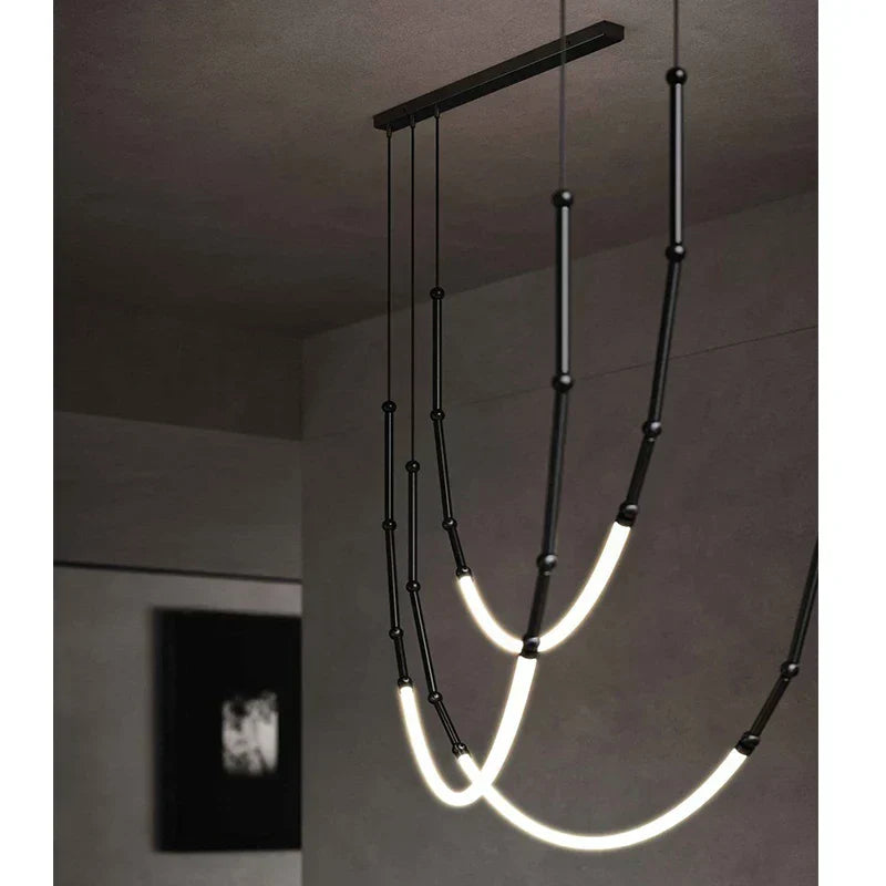 ™ Linear Creative Chandelier for Living Room Lobby, Bedroom, Hotel, Restaurant Lighting