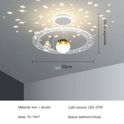 DecorBites™ LED Chandelier for Boy's Room with Remote Control and Modern Design