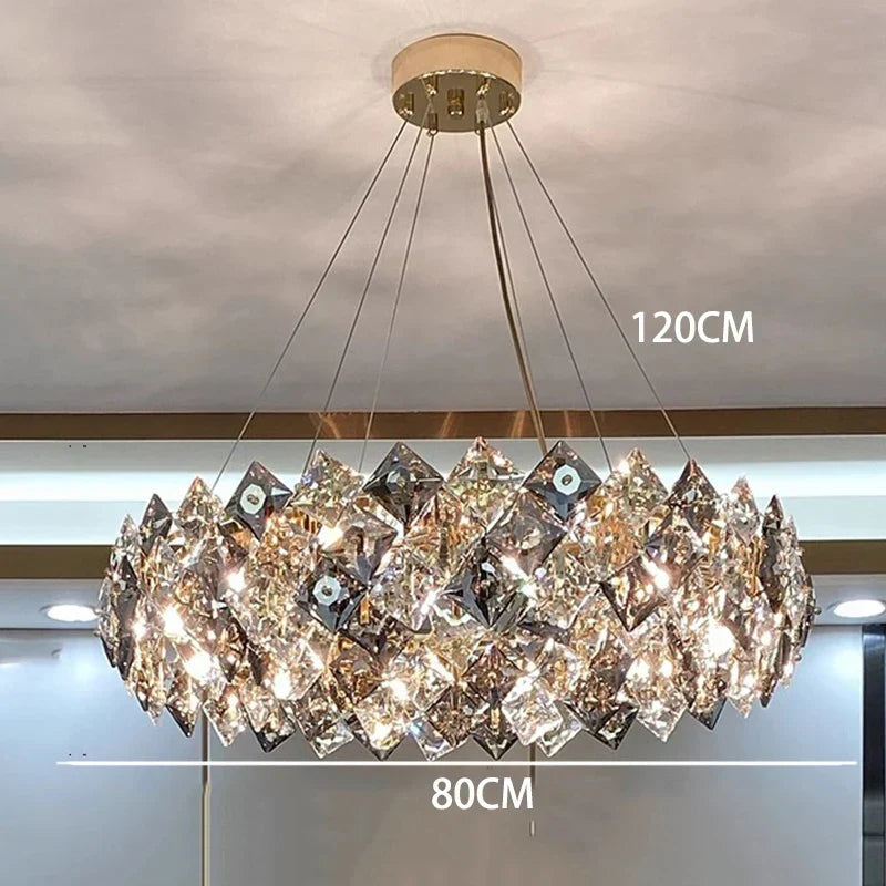 DecorBites™ Crystal Chandelier | Luxury Living Room Dining Light | Modern Ceiling Lamp