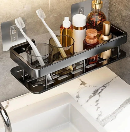 DecorBites™ Aluminum Corner Shelf Organizer for Bathroom and Kitchen Storage