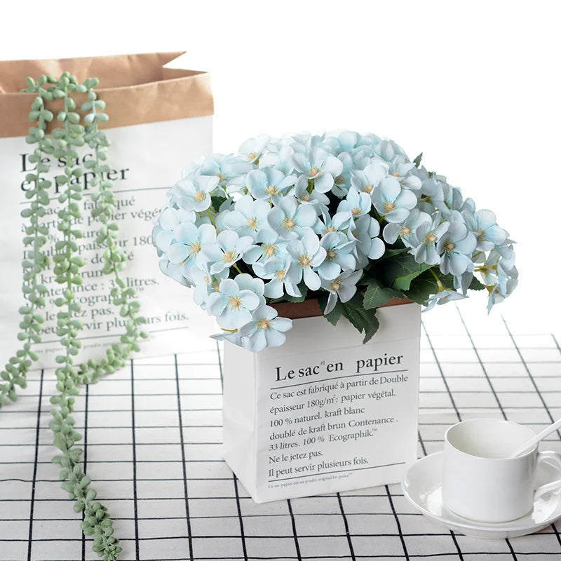 DecorBites™ Begonia Silk Flower Bouquet - Home Soft Decoration Bouquet