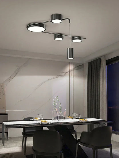 DecorBites™ Black LED Chandeliers for Living Dining Bedroom Hall Kitchen: Modern, Simple Indoor Lighting