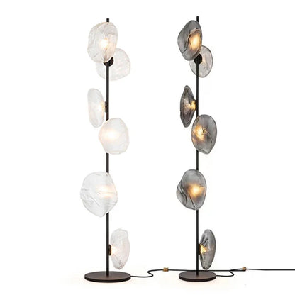 DecorBites™ Glass Shade LED Floor Lamp for Home Decor, Living Room, Bedroom, Minimalist Design