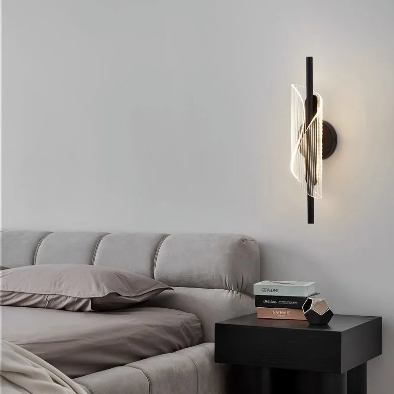 ™ Gold Black LED Wall Sconce Light for Bedroom Living room Aisle Corridor