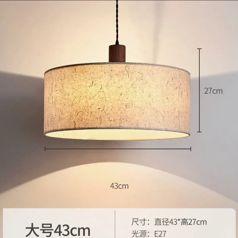 DecorBites™ Cream Wabi-sabi Chandelier Lamp Retro Japanese-style Bedroom Decor Lighting