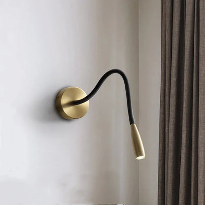 DecorBites™ Adjustable Arm Copper Wall Lamp LED Bedside Reading Light
