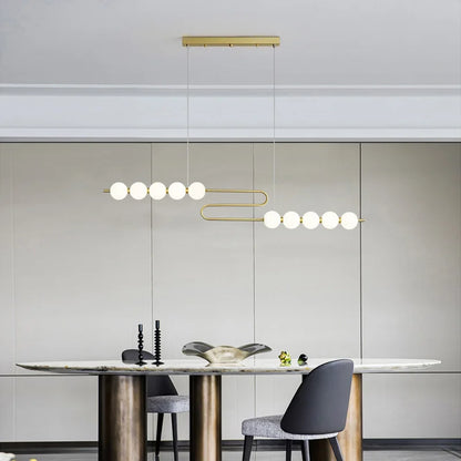 DecorBites™ Love Gold Chrome Chandelier LED Suspension Lighting for Dinning Room