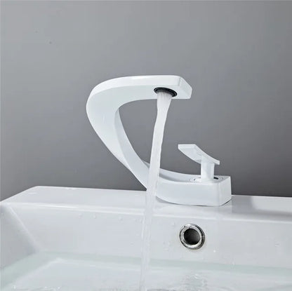 DecorBites™ Black Basin Faucet Brushed Gold Bathroom Mixer Tap Hot Cold Lavotory Chrome