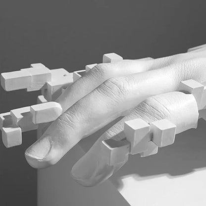 DecorBites™ Abstract Mosaic Sculpture Hand Model Resin Figurine Home Desktop Decor