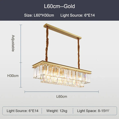 DecorBites™ Black Gold Crystal Ceiling Chandelier: Modern LED Pendant Light for Luxe Living Spaces