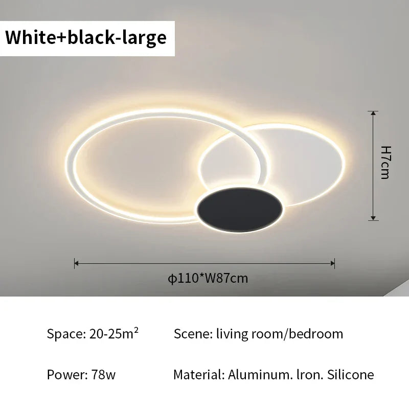 DecorBites™ LED White Ceiling Chandelier with Remote Control