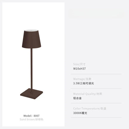 DecorBites™ LED Touch Table Lamp for Home, Office, or Hospitality with USB Charging
