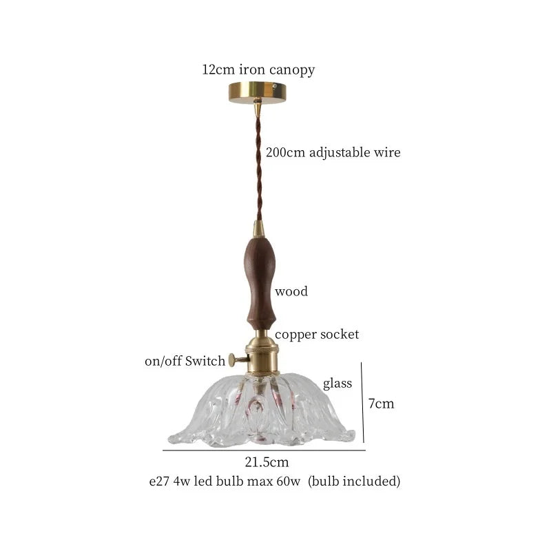 DecorBites™ Green Glass LED Pendant Lights - Nordic Minimalist Style for Bedroom, Living Room