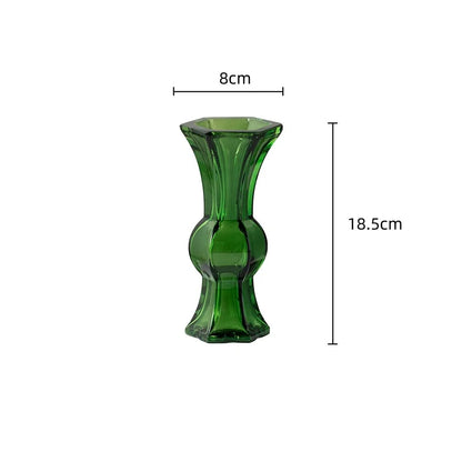 ™ Green Glass Geometry Vase Hydroponics Terrarium Home Decoration Accessory